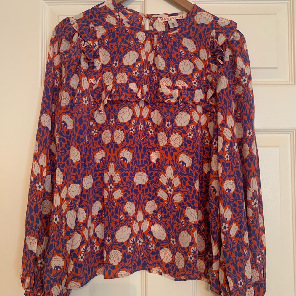 Banjanan beautiful floral silk blouse